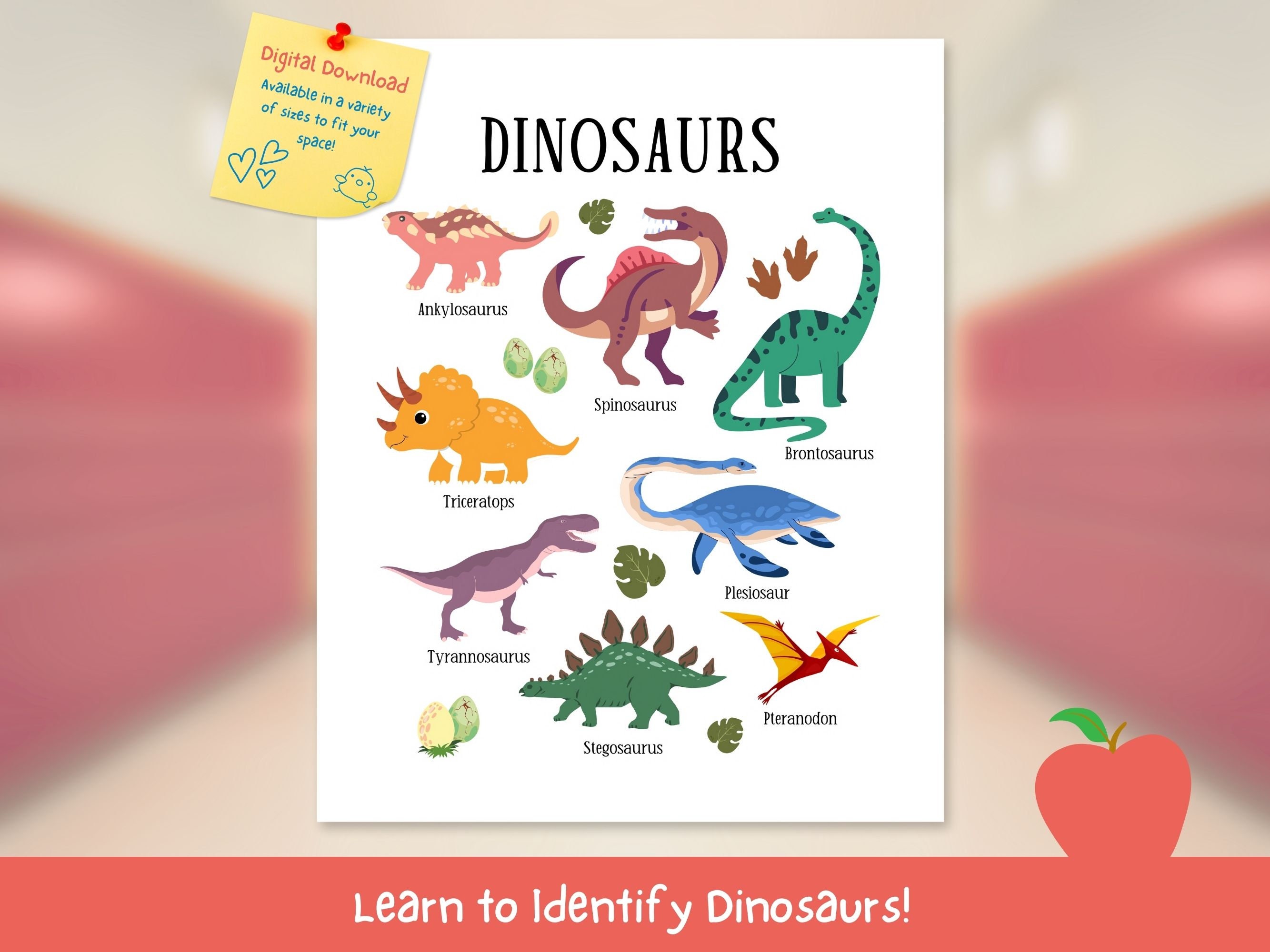 Printable Reptile Poster, Kids Reptile Decor, Educational Poster for ...