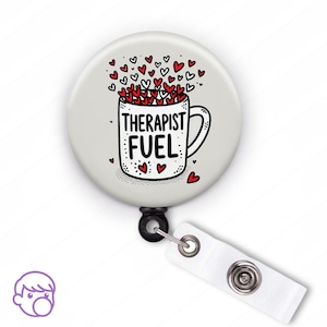Funny Therapist Badge Reel: Coffee Mental Health Gift