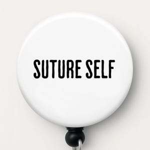 Surgeon Badge Reel, Funny Surgery Badge Holder, Orthopedic Surgeon Gift, Suture Self ID Reel, Medical Badge Reel for Doctors