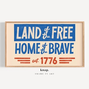 Samsung Frame TV Art 4th of July Fourth of July Frame TV Art Independence Day Patriotic Vintage Sign Quote Digital Print Download | KP164
