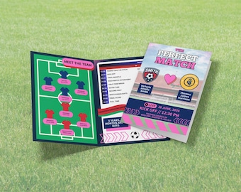 UK Football Wedding Program Template: Editable Match Day Order (Digital Download)