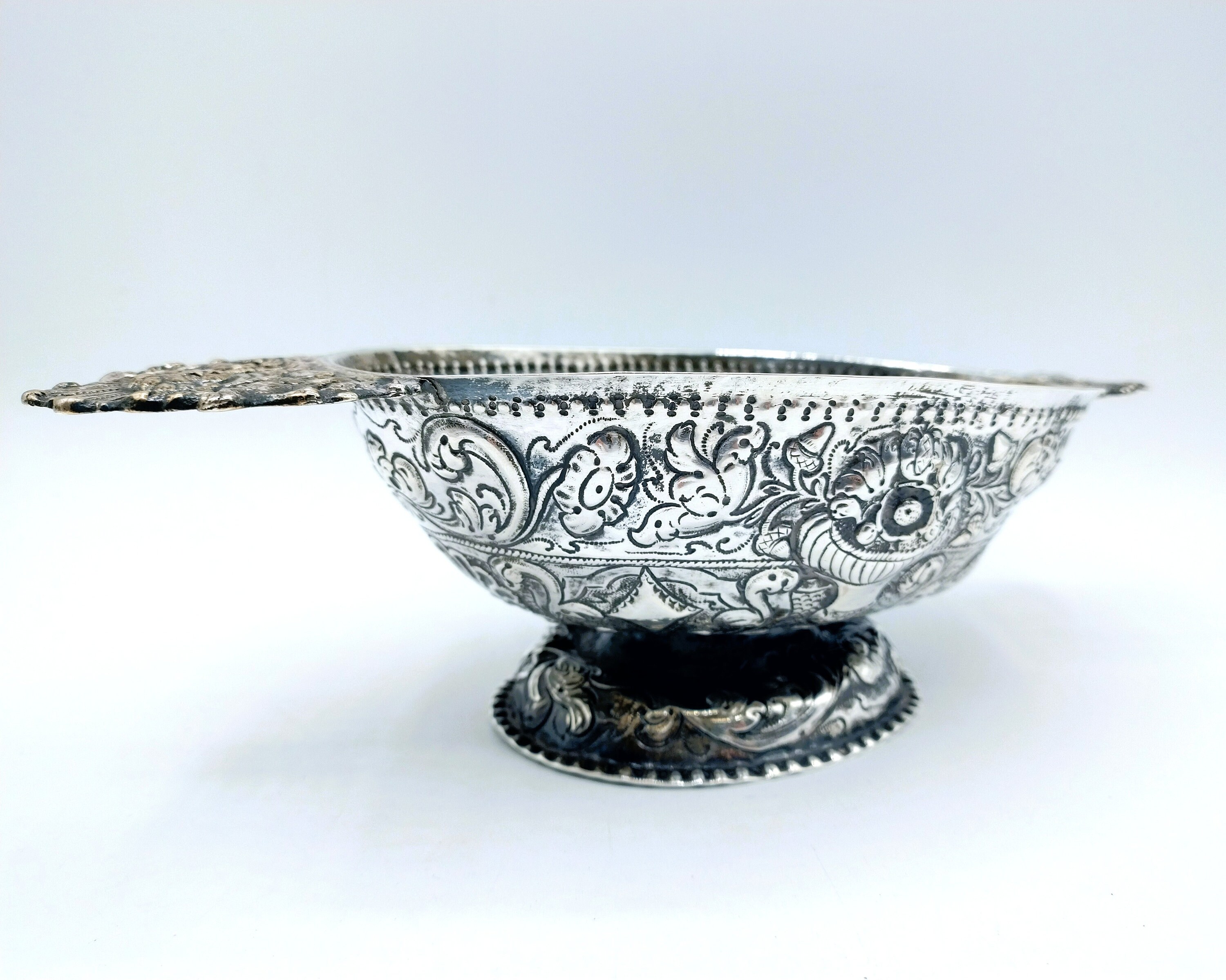 Antique silver brandy bowl, H. van Manen, Sneek, Holland, 18th century
