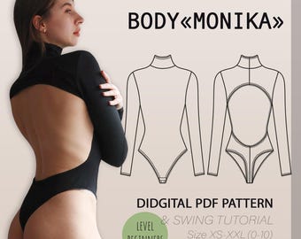 BODY MONIKA digital indie sewing pattern -pdf download with illustrated tutorial & pattern hacks
