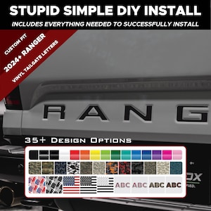 Sell Gloss Red W Black OUTLINE 3D RAISED TAILGATE LETTERS FOR RANGER 2024 2025 In , For US $40.98 - Foto 7