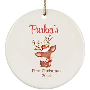 Adorno navideño para el primer bebé, adorno navideño personalizado para el primer bebé, adorno para el primer bebé, primera Navidad del bebé, adorno navideño para bebé