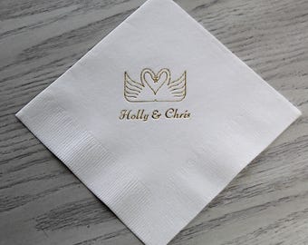 50 Personalized Beverage Cocktail Napkins Birthday Party Baby Shower Graduation Party Bridal Wedding Confirmation Engagement Party