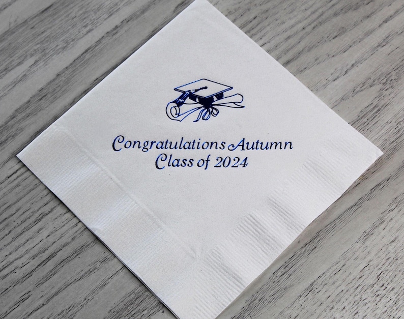 Personalized Graduation Napkins, Custom Cocktail Napkins (set of 50) - Etsy