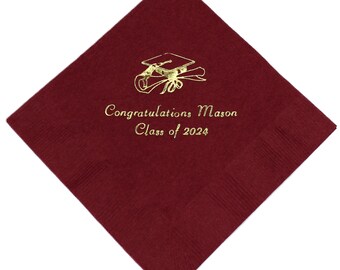 200 Personalized Graduation Party Cocktail Beverage Napkins