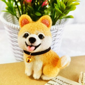 Needle Felted Dog Brooch: Handmade Wool Puppy Pin