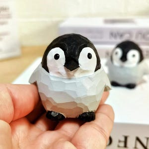 皇帝ペンギンと赤ちゃんの像：樹脂製ガーデン彫刻 - Etsy 日本