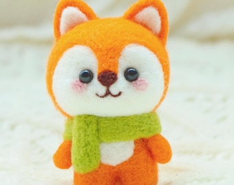 Nadel gefilzter Fuchs: Handgefertigte Filzskulptur, Gefilzte Fuchs Dekoration, Einzigartiges Handgemachtes Kunstwerk, Perfekte Geschenke für Tierliebhaber