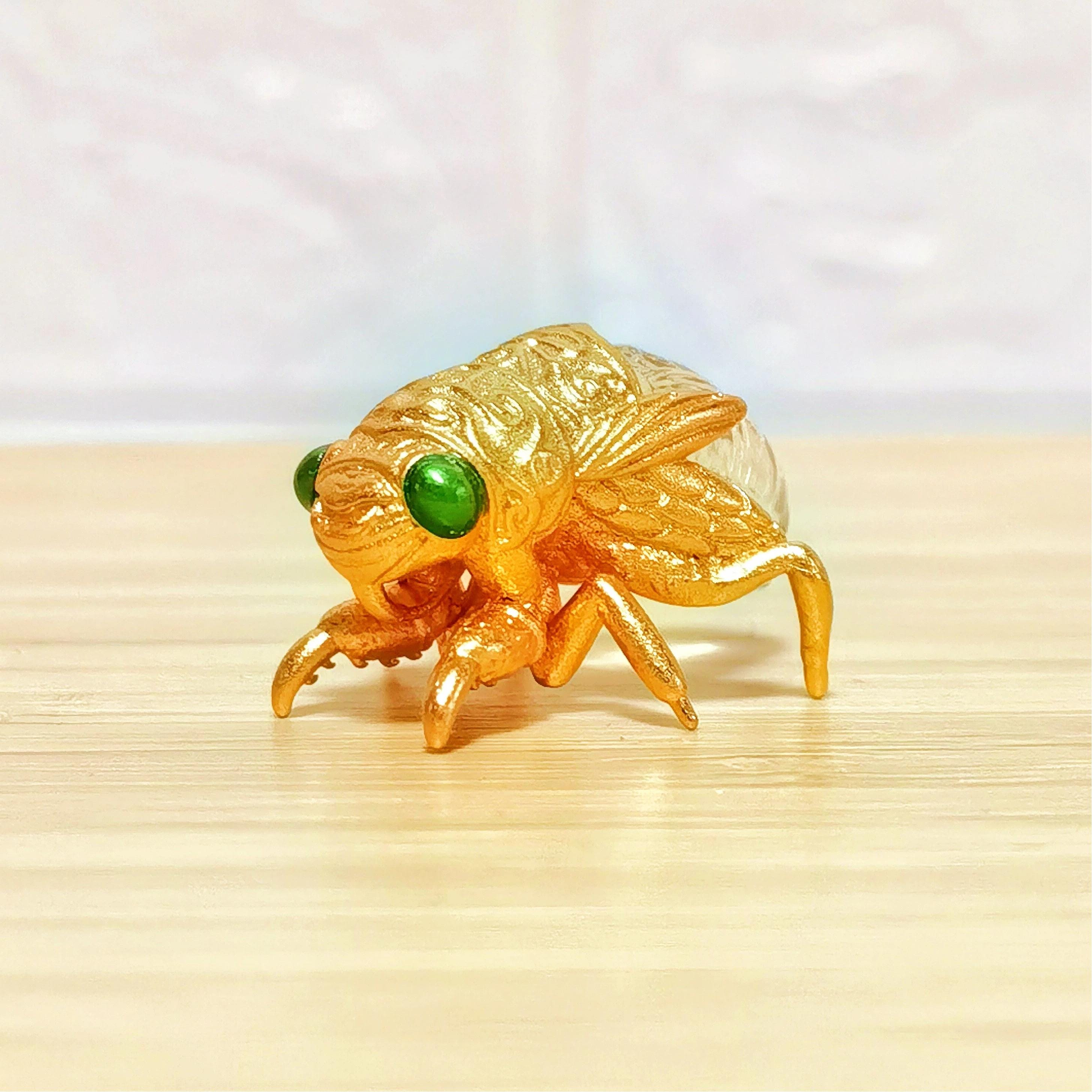 Gold Plated Copper Cicada Statue: Exquisite Desk Ornament, Symbol of ...