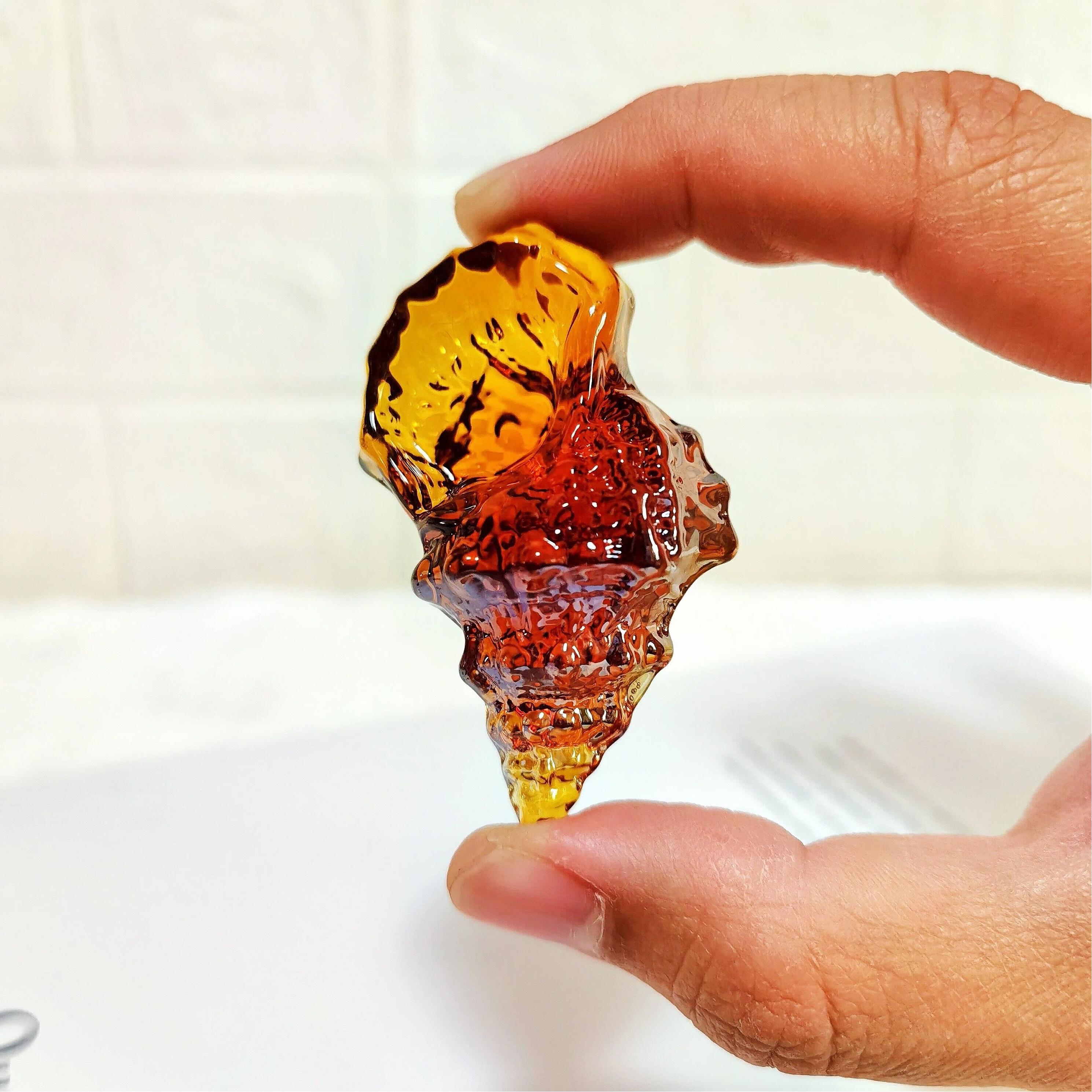 Handmade Glass Conch Shell Sculpture: Ocean Shell Figurine, Beach Decor ...