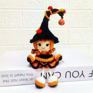 Crochet Witch Amigurumi Doll: Handmade Halloween Decor, Crochet Toy for Kids