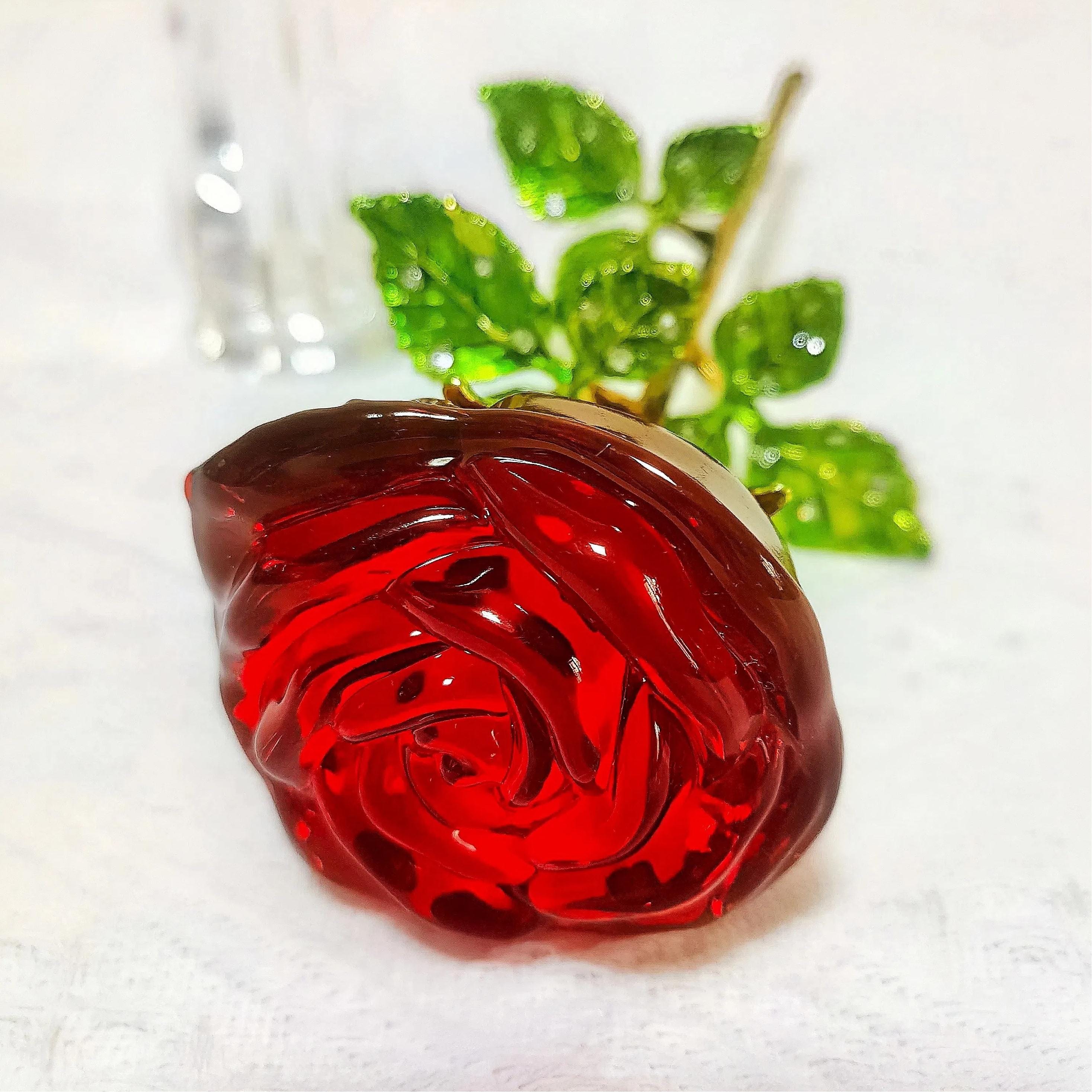 スワロフスキー 花 Crystal Flowersサボテン ボルドー 置物 Positively