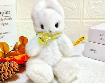 Handmade Bunny Doll: Kawaii Animal Toy for Easter and Christmas Gift, Cute Gift for Kids, Cozy Home Decor Gift, Collectible or Gift Idea