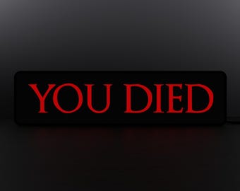 Darksouls You Died LED Sign Lamp Lightbox