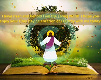 Biglietto d'auguri per la celebrazione del giorno di Pasqua del Santo Gesù, Yeshua, con melanina, davvero bello