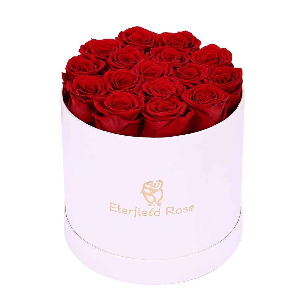 16piece Forever Flowers Preserved Rose in a Box Real Roses That Last a