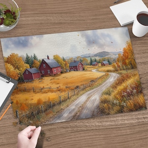 Autumn Farm Jigsaw Puzzle: Countryside Barn Landscape