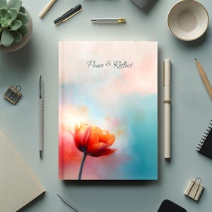 Watercolor flower journal, Personalized journal gift, Custom colorful diary, Unique floral journal, Art inspired journal