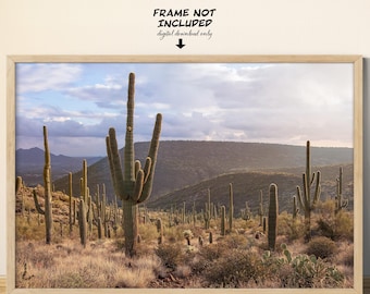 Saguaro Cactus Print: Arizona Desert Landscape Art (Digital Download)
