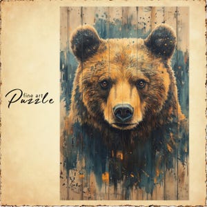 Challenging Bear Puzzle for adults, Wildlife Jigsaw Puzzle, Animal Puzzle Gift, High-Quality Puzzle Artwork, Nature Lover, Bear lover Gift