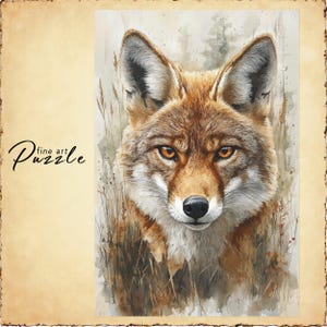 Challenging Coyote Puzzle, Jigsaw Puzzles for Adults, Animal Puzzle Gift, Wildlife Puzzle, Art Puzzle, Nature Lover Puzzle, Unique Puzzles