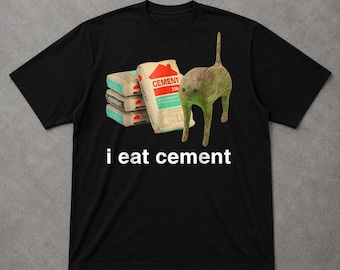 I Eat Cement Cursed Cat Shirt