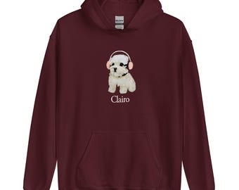 Clairo Dog Pup Headphones Funny Unisex Hoodie - Etsy