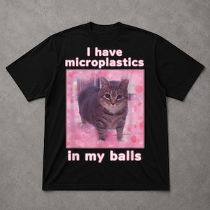 Jag har mikroplast i mina bollar T-shirt, humoristisk grafisk t-shirt