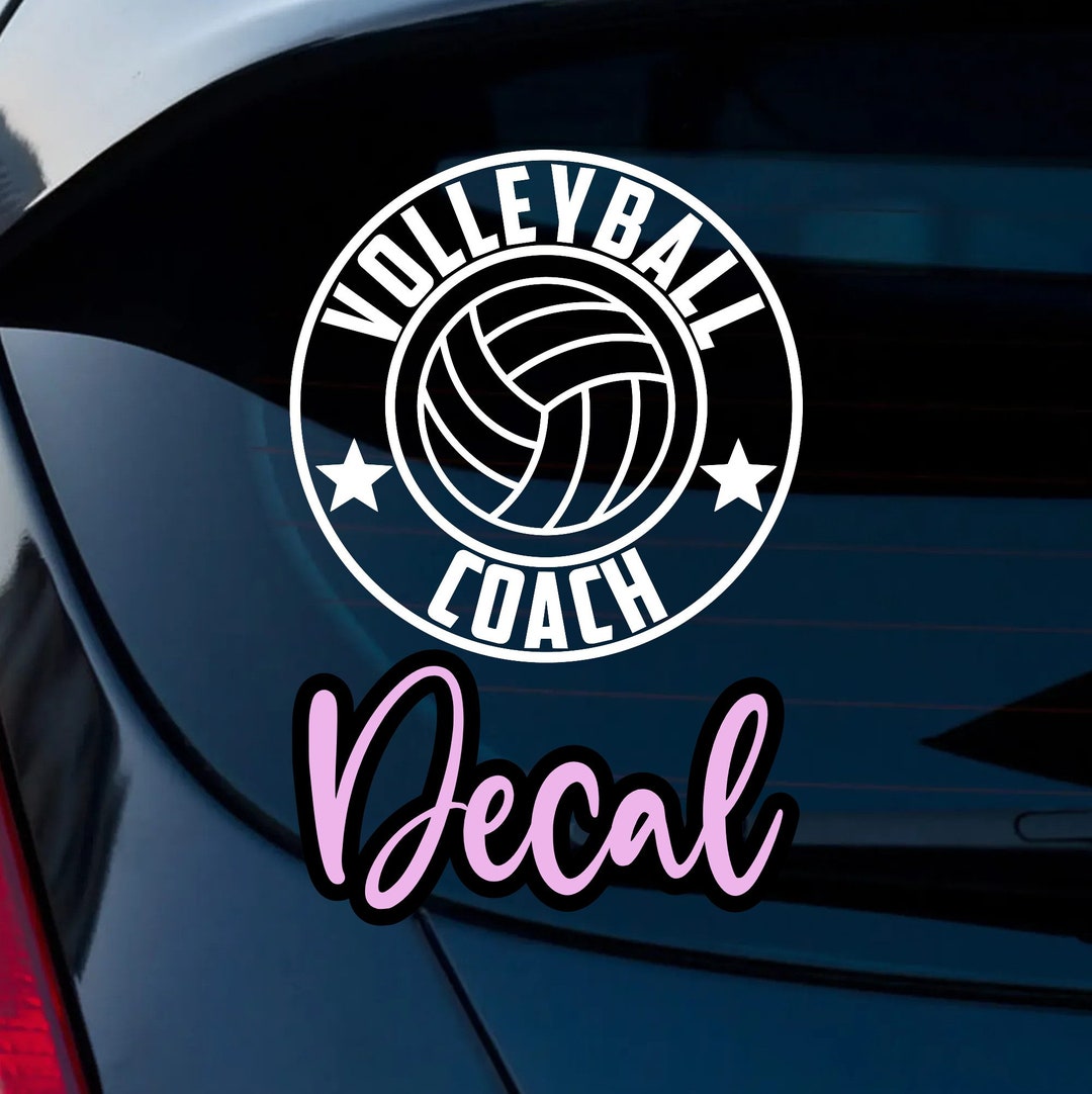 Volleyball Coach Decal Volleyball Decal Sports Coach Sticker Volleyball