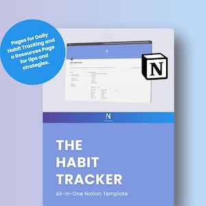 Habit Tracker Notion Template | Build Daily Routines, Track Progress, Develop Effective Daily Habits, Personal Development, Habit Systems