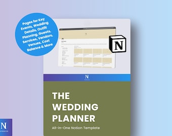 Wedding Planner Notion Template | Key Events, Guest List, Budget (Digital Download)