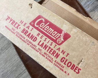 Original Coleman Lantern Globes Pyrex Arch Red Logo Lot of 6 New in Box (fits 220, 228, 290, 290A, 295 and 235) Made in the USA