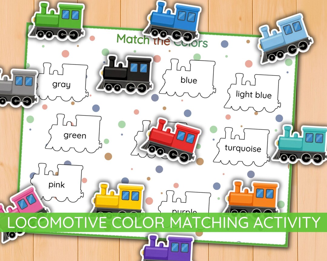 Train Color Matching Train Locomotive Color Matching Activity, Colors Recognition, Preschool ...