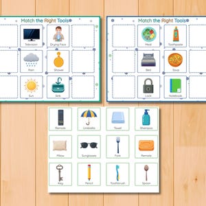function matching worksheet
object use matching activity
