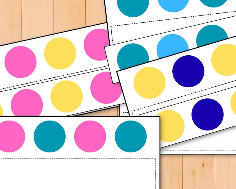 Color Pattern Matching Game, Visual Discrimination Cards, Task Box ...