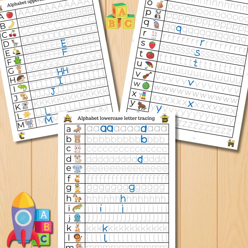 ABC Busy Book Printable for Preschool, Alphabet Matching & Tracing ...