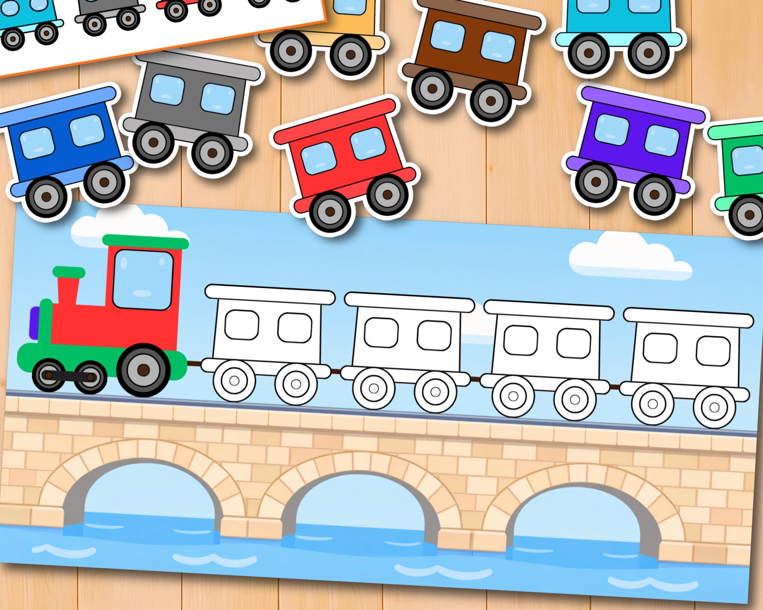 Train Pattern Activity, Preschool Matching Game, Learning Activities ...