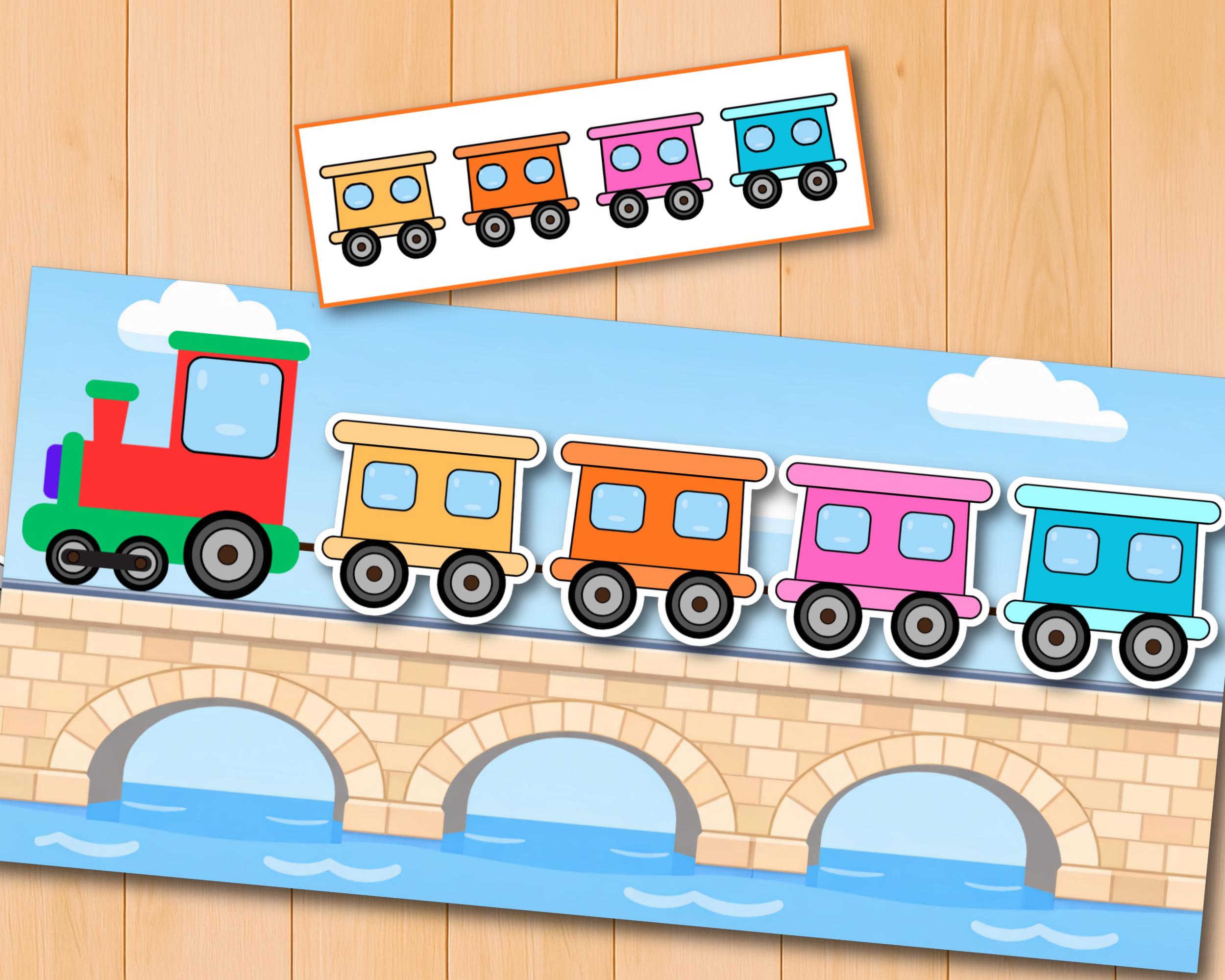 Train Pattern Activity, Preschool Matching Game, Learning Activities ...