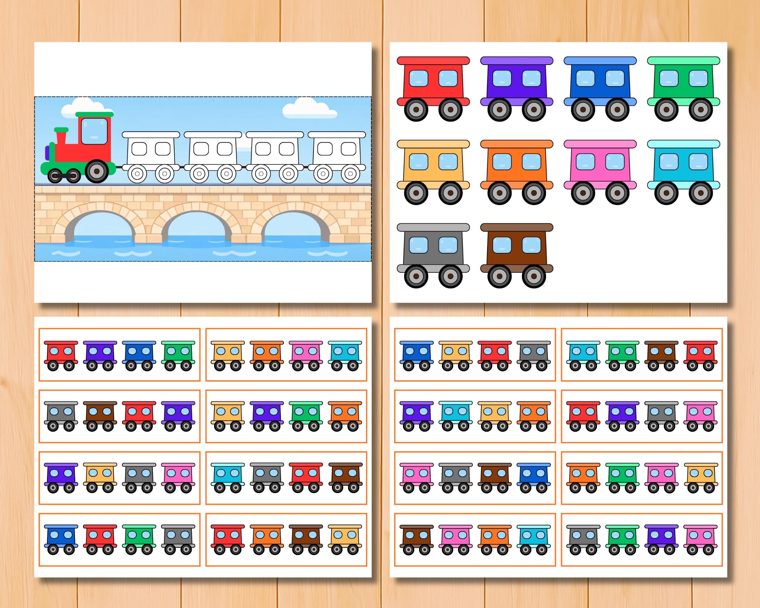 Train Pattern Activity, Preschool Matching Game, Learning Activities ...