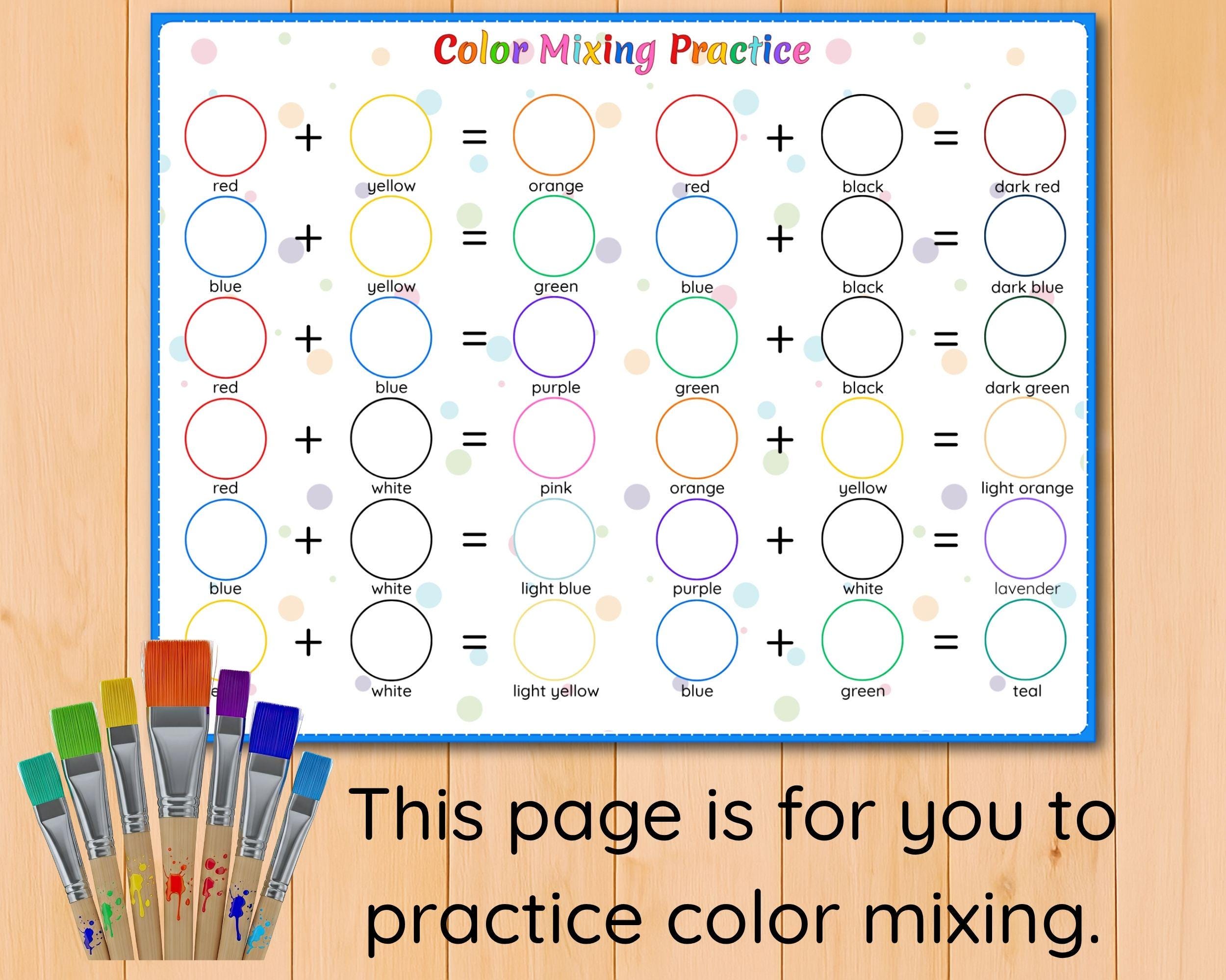 Color Mixing Activity for Kids, Primary and Secondary Colors Matching ...