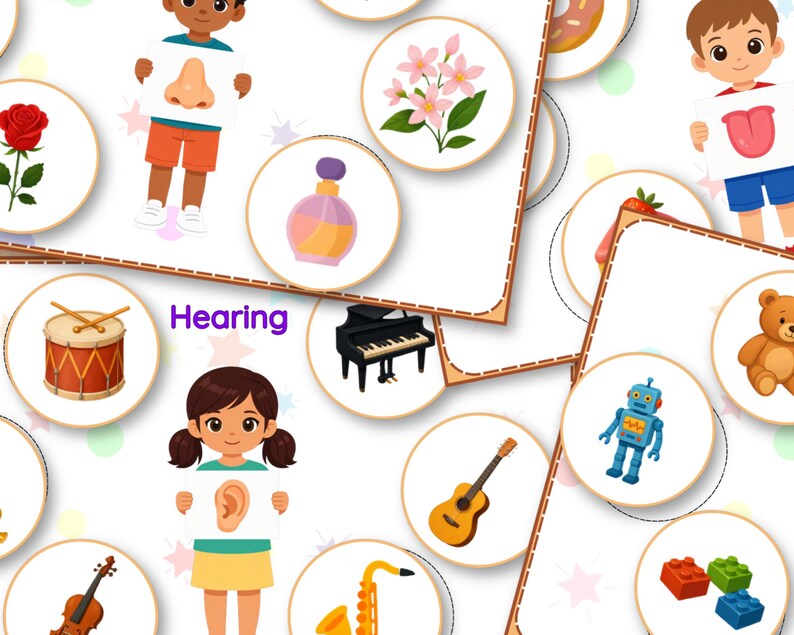 Five Senses Matching Activity Printable, Sensory Learning Activities ...