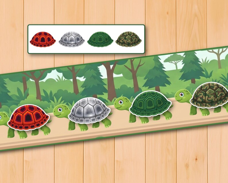 educational matching activity
pattern matching printable
turtle learning activity