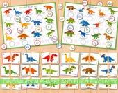 Dinosaur Alphabet and Letter Recognition Puzzle activity, Uppercase Lowercase Matching, pairs match, ABC cards