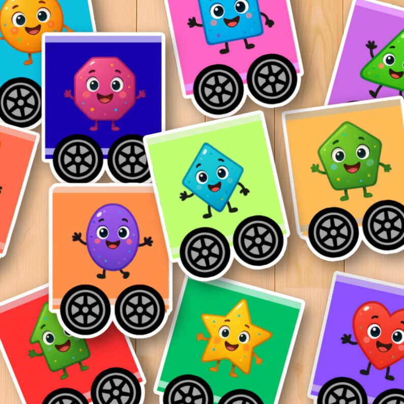 Shape Matching Game, 2D Geometric Shapes, Sorting Activity for Toddlers ...