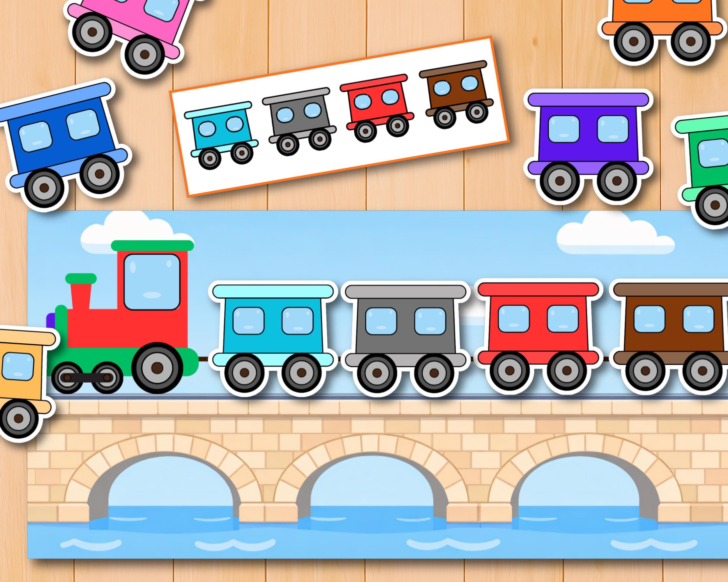 Train Pattern Activity, Preschool Matching Game, Learning Activities ...