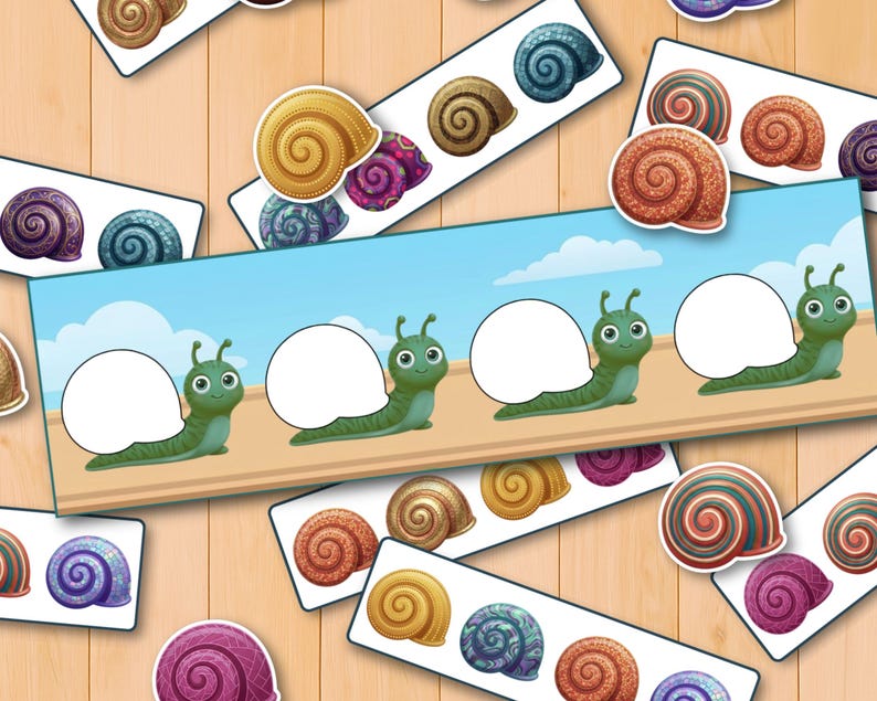 pattern matching printable
snail learning activity
nature learning worksheet