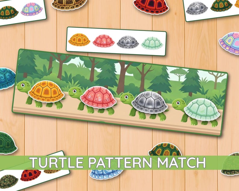 turtle shell pattern matching
turtle shell sorting activity
turtle pattern cards